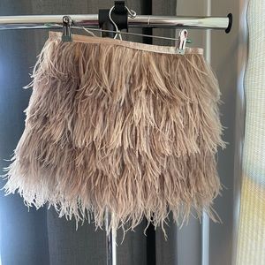 Top shop feather skirt